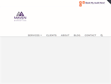 Tablet Screenshot of mavencollectivemarketing.com